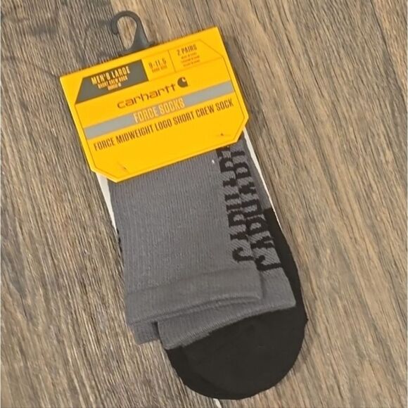 Carhartt Force Midweight Logo Short Crew Sock- 2PK - Picture 5 of 6